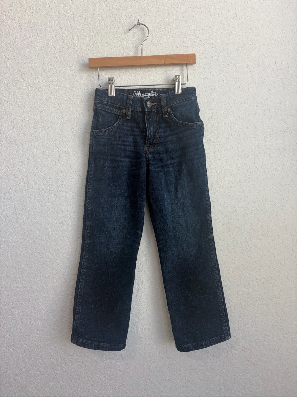Boys Size 6 Wrangler Navy Blue Bootcut Jeans